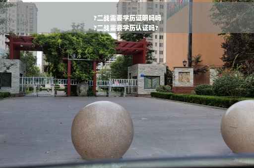 ?二战需要学历证明吗吗
?二战需要学历认证吗?