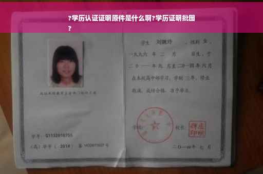 ?学历认证证明原件是什么啊?学历证明批图
?