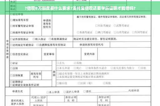 ?借呗8万额度要什么要求?支付宝借呗还要学历证明才能借吗?