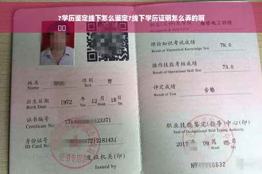 ?学历鉴定线下怎么鉴定?线下学历证明怎么弄的啊
⚡️