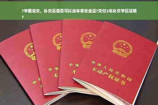 ?学费没交，补交后是否可以当年拿毕业证?交付2年补交学历证明
?