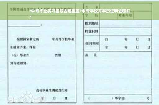 ?中专毕业实习盖章去哪里盖?中专学校开学历证明去哪开
?
