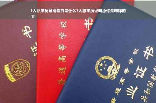 ?入职学历证明指的是什么?入职学历证明原件是啥样的
⚡️