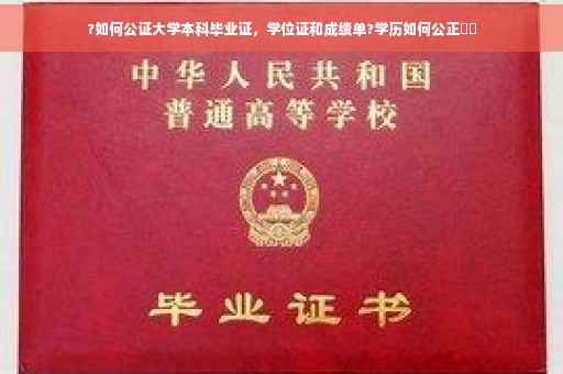?如何公证大学本科毕业证，学位证和成绩单?学历如何公正⚡️
