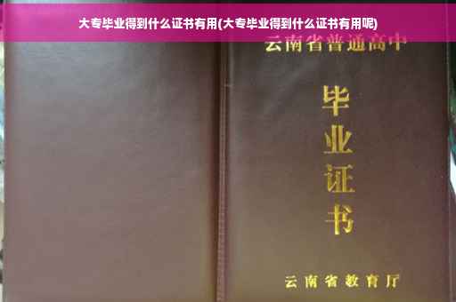 大专毕业得到什么证书有用(大专毕业得到什么证书有用呢)