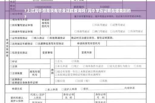 ?上过高中但是没有毕业证能查询吗?高中学历证明在哪查到的
?