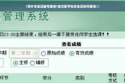 ?高中毕业证编号查询?来华留学生毕业证如何查询⚡️