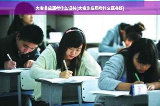 大专非应届考什么证书(大专非应届考什么证书好)