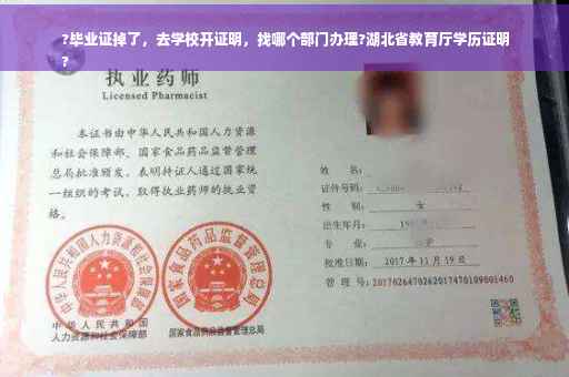?毕业证掉了，去学校开证明，找哪个部门办理?湖北省教育厅学历证明
?