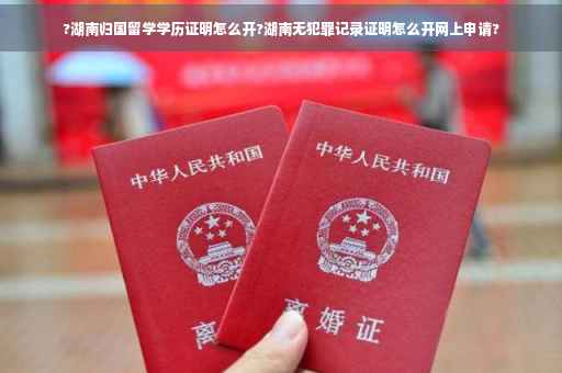 ?湖南归国留学学历证明怎么开?湖南无犯罪记录证明怎么开网上申请?