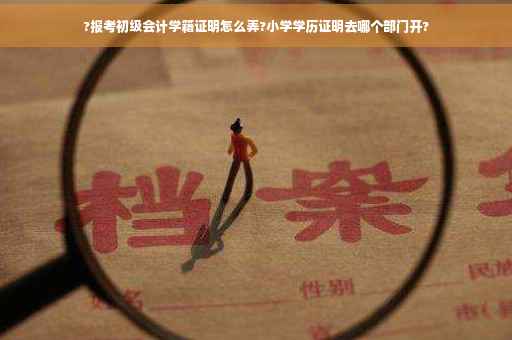?报考初级会计学籍证明怎么弄?小学学历证明去哪个部门开?