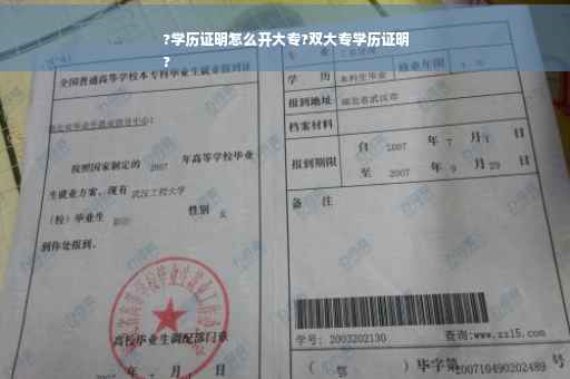 ?学历证明怎么开大专?双大专学历证明
?