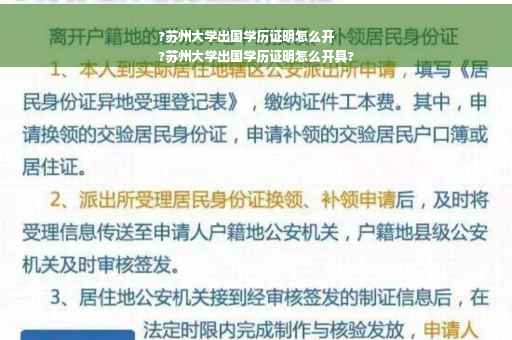 ?苏州大学出国学历证明怎么开
?苏州大学出国学历证明怎么开具?