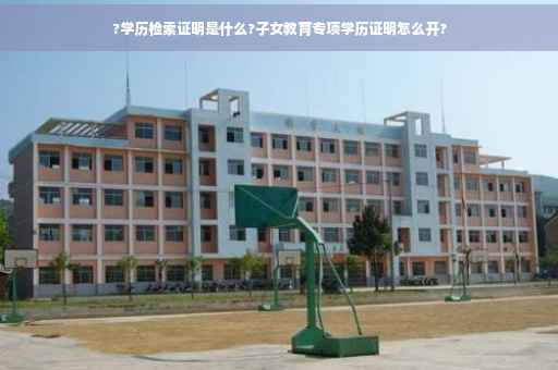 ?学历检索证明是什么?子女教育专项学历证明怎么开?