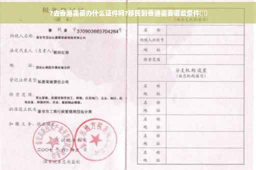 ?去香港需要办什么证件吗?移民到香港需要哪些条件⚡️