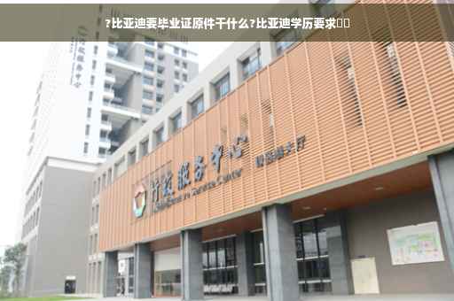 ?比亚迪要毕业证原件干什么?比亚迪学历要求⚡️
