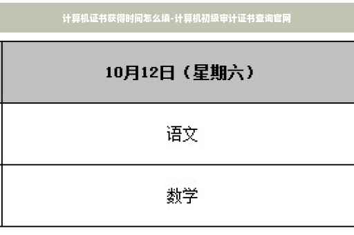 计算机证书获得时间怎么填-计算机初级审计证书查询官网