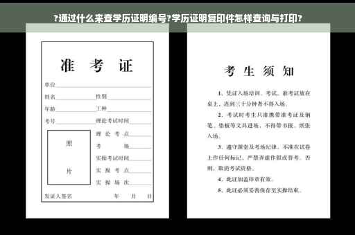 ?通过什么来查学历证明编号?学历证明复印件怎样查询与打印?