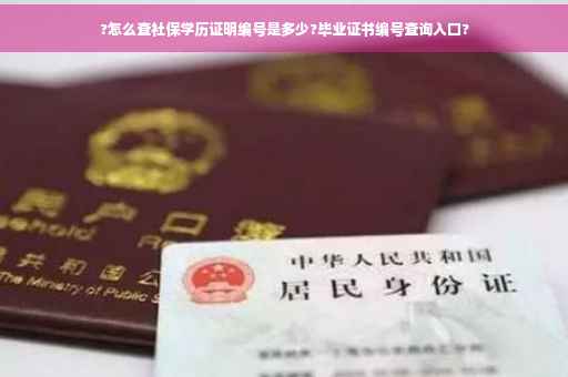 ?怎么查社保学历证明编号是多少?毕业证书编号查询入口?