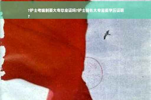 ?护士考编制要大专毕业证吗?护士报名大专需要学历证明
?