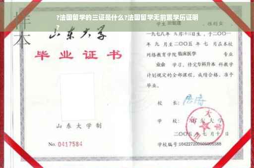 ?法国留学的三证是什么?法国留学无前置学历证明
?