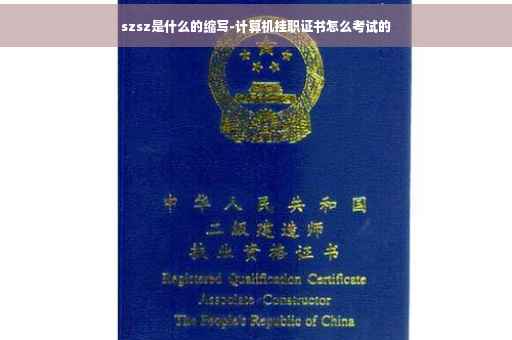 szsz是什么的缩写-计算机挂职证书怎么考试的