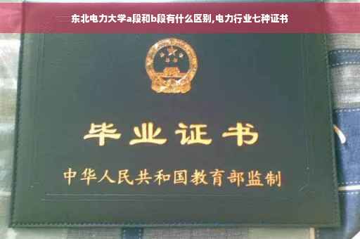 东北电力大学a段和b段有什么区别,电力行业七种证书