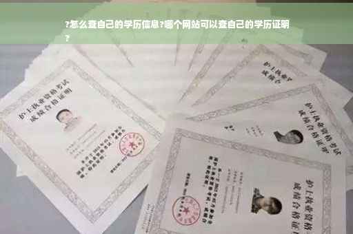 ?怎么查自己的学历信息?哪个网站可以查自己的学历证明
?