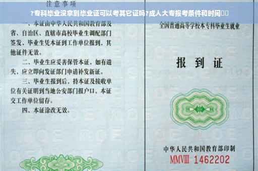 ?专科毕业没拿到毕业证可以考其它证吗?成人大专报考条件和时间⚡️