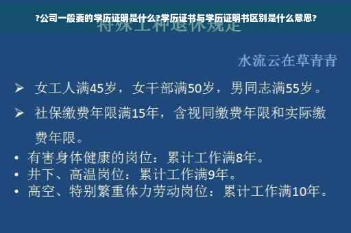 ?公司一般要的学历证明是什么?学历证书与学历证明书区别是什么意思?