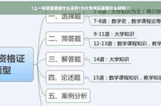 ?上一年级需要些什么证件?办大专学历需要什么材料⚡️