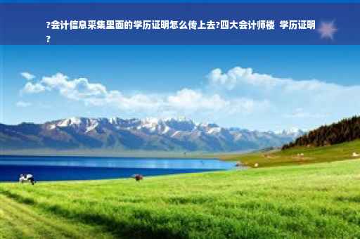 ?会计信息采集里面的学历证明怎么传上去?四大会计师楼  学历证明
?