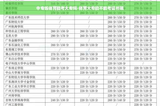 中专练体育能考大专吗-体育大专能不能考证书呢