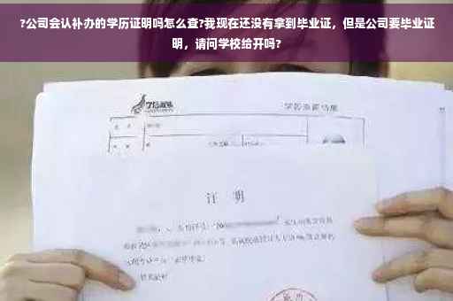 ?公司会认补办的学历证明吗怎么查?我现在还没有拿到毕业证，但是公司要毕业证明，请问学校给开吗?