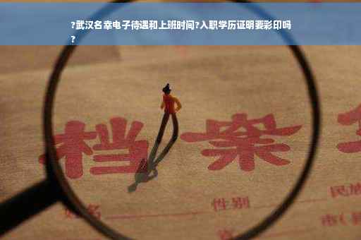?武汉名幸电子待遇和上班时间?入职学历证明要彩印吗
?