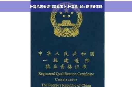 计算机哪些证书容易考上,计算机1加x证书好考吗