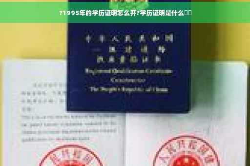 ?1995年的学历证明怎么开?学历证明是什么⚡️