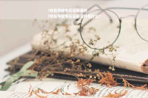 ?所在学校学历证明原件
?所在学校学历证明原件是什么?