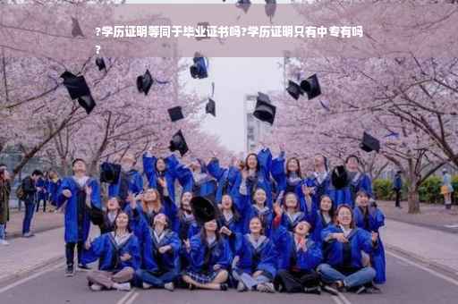 ?学历证明等同于毕业证书吗?学历证明只有中专有吗
?