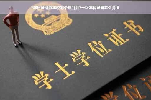 ?学历证明由学校哪个部门开?一级学科证明怎么开⚡️