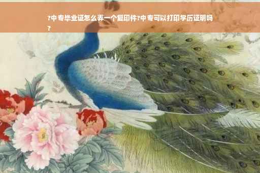 ?中专毕业证怎么弄一个复印件?中专可以打印学历证明吗
?
