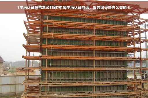 ?学历认证报告怎么打印?中等学历认证的话，报告编号是怎么来的⚡️