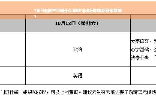?全日制脱产证明什么意思?非全日制学历证明是啥
?