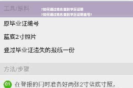 ?如何通过姓名查到学历证明
?如何通过姓名查到学历证明编号?