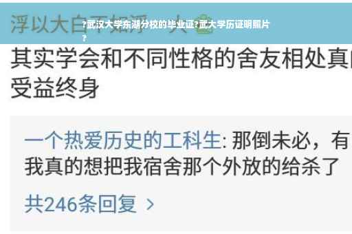 ?武汉大学东湖分校的毕业证?武大学历证明照片
?