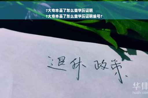 ?大专本丢了怎么查学历证明
?大专本丢了怎么查学历证明编号?