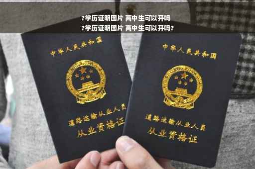 ?学历证明图片 高中生可以开吗
?学历证明图片 高中生可以开吗?