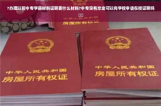 ?办理以前中专学籍材料证明要什么材料?中专没有毕业可以向学校申请在校证明吗⚡️