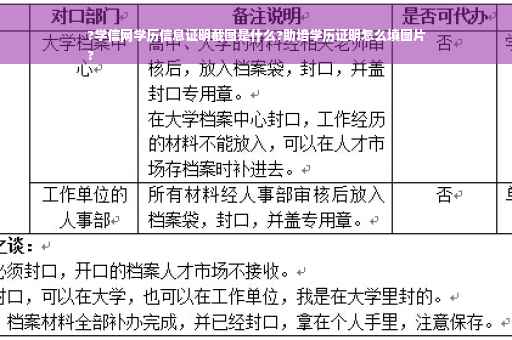 ?学信网学历信息证明截图是什么?助培学历证明怎么填图片
?