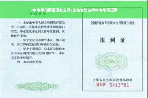 ?中专学信网证明怎么弄?山东省怎么考中专学历证明
?